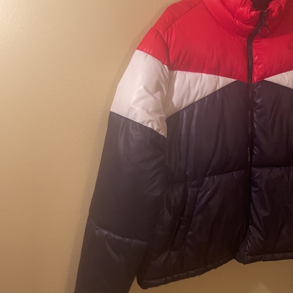 NWOT C SONO Quilted Red White & Blue Jacket; lightweight with pockets - Picture 3 of 4